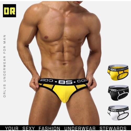 BS Brand Breathable Men Underpants Sexy Briefs Cotton Quick Dry Male Underwear Solid Briefs Cueca Tanga Hombre Underwear