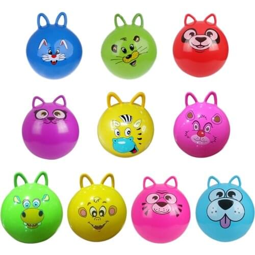 New 18" Cat Ear Inflatable Jump Ball Hopper Bounce Retro Ball With Handle Gift