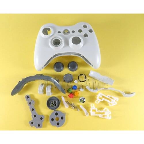 OCGAME For Xbox360 wired Controller Housing Shell Cross Button Whole Housing Cover Case for Xbox 360 Joystick White/Black