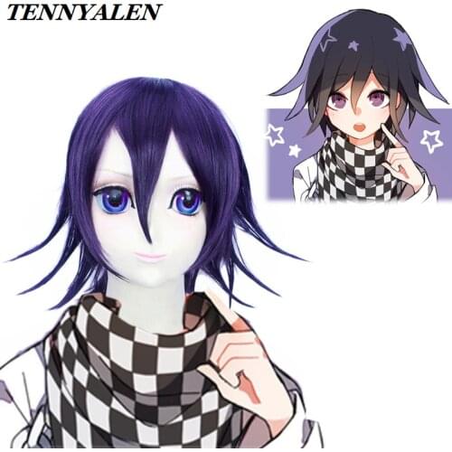 Game wig cosplay anime character Kokichi Oma same wig Danganronpa cosplay props V3 high quality short hair Killing Harmony