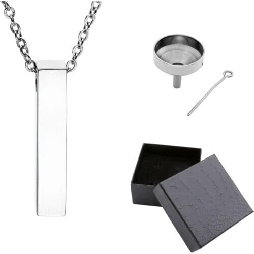 Personalized Master Free Engraving Open Urn Cremation Memorial Mom Rectangular Dog Pendant Necklace Text Engraved Custom Gift