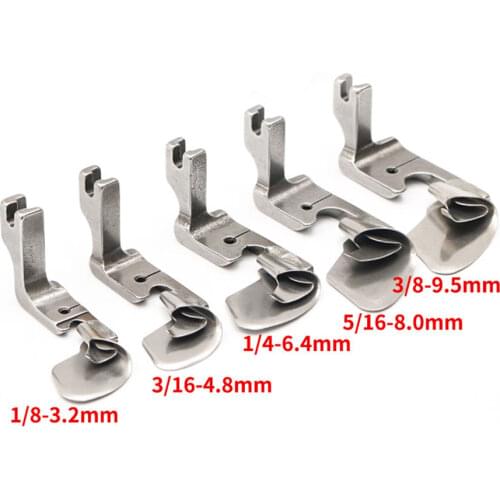 Industrial Sewing Machine Curved Hemming Foot All-Steel Hem Pull Tube Silk Chiffon Skirt Crimping Device Hemming PresserFoot