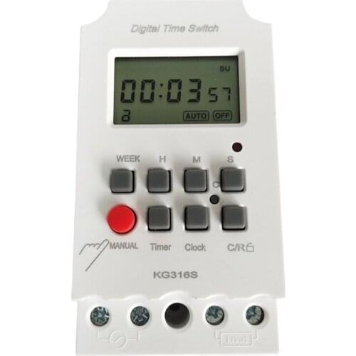 517A KG316S Micro‑Computer Timer LCD Display Programmable Digital Time Switch 220V