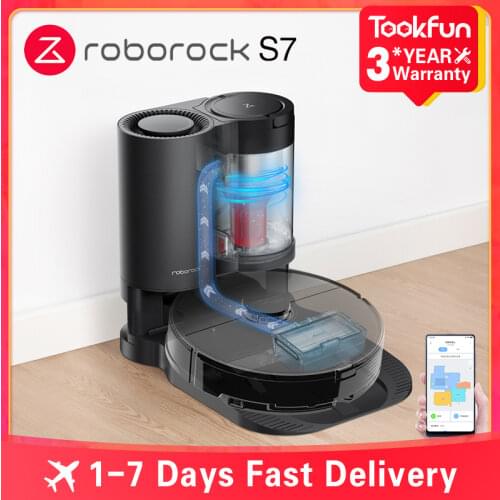 New Roborock S7 Robot Vacuum Cleaner for Home Sweeping Dust Sterilize Cyclone Suction Sonic vibration Washing Mop Smart Planned