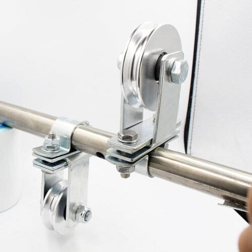 Fitness Mute Pulley For Round Tube Home Gym DIY Pully Cable Machine Attachments Bearing Wheel For Biceps Triceps Blaster