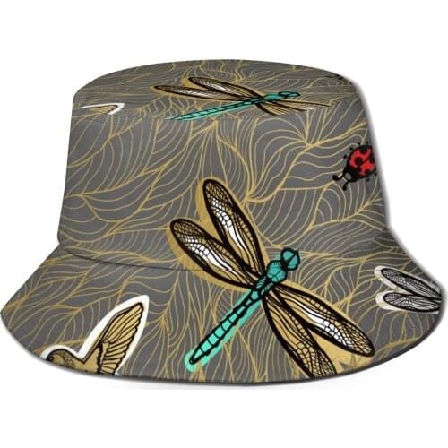 Flowers Butterflies Hummingbirds Unisex Casual Sun Hat Bucket Hat for Men Women Bob Hip Hop Caps Summer Fisherman Hat Panama