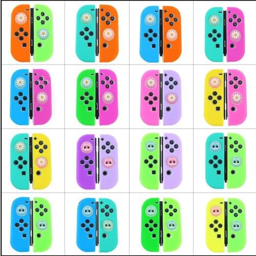YuXi Silicone Rubber Skin Case Cover For Nintend Switch Joy Con Controller For Nintendoswitch NX NS Joycon Grip