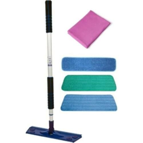 Silva Microfiber Telescopic Mop 3 Vinly Home Ground floor Tiles Parquet Laminate Cleaning Kit And Microfiber Glass Cloth