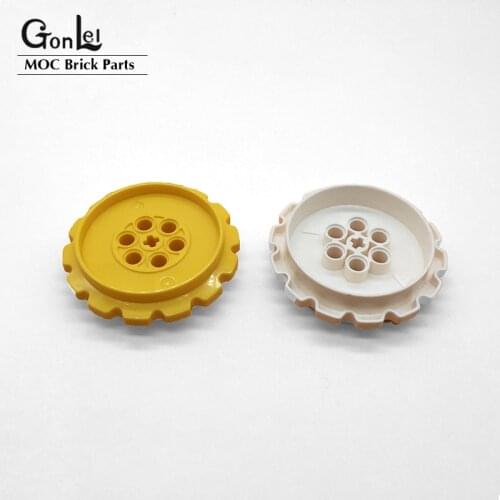 2Pcs/lot High-Tech Tread Sprocket Wheel Large Diameter 7 Holes MOC Building Block Bricks 42529 Parts DIY Toys fit for 88323