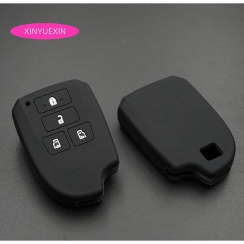 Xinyuexin Silicone Car Key Cover FOB Case For Toyota VOIS Yaris Elegance Dazzle Prius Remote Key Car-styling Key Case 4 Button