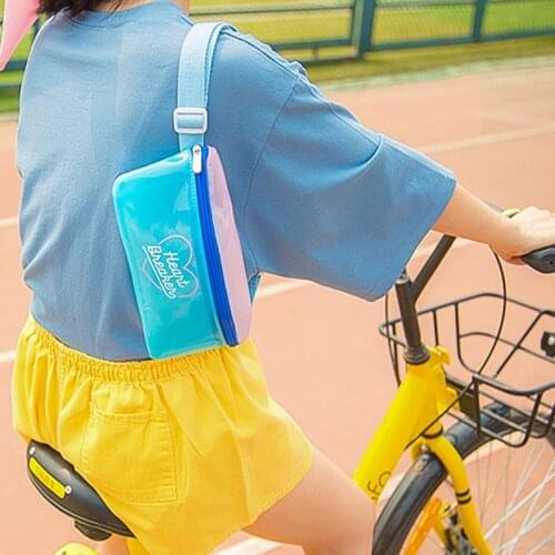 Jelly Transparent Laser Waist Bag Outdoor Sports Running Fanny Pack For Women Large-Capacity Walking Waterproof Pocket