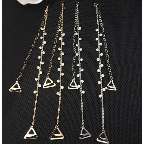 Women Adjustable Bra Holder Anti Skid Strap Rhinestone Crystal Shoulder Chain Sexy Fashion Wedding Bridal Jewelry