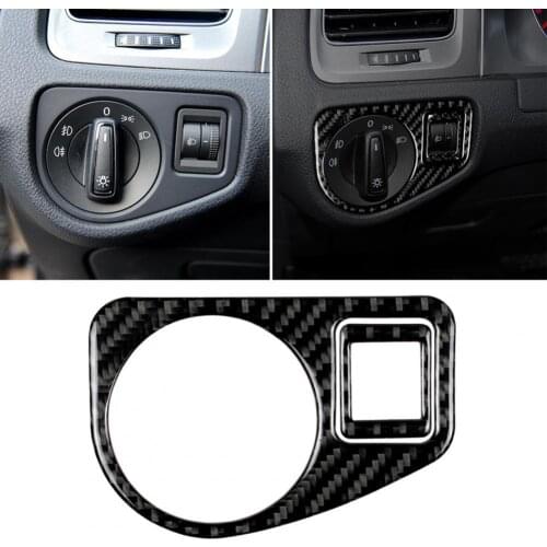 2Pcs/Set Left Car Headlight Switch Frame Trim Stickers for Volkswagen Golf 7