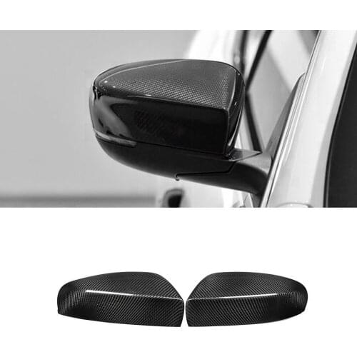 Car Accessory Carbon Fiber Side Rearview Mirror Frame Cover Sticker Shell for Maserati Quattroporte M156 Ghibli M157 2013-2019