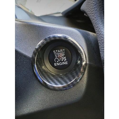 Car Ignition Key Switch Decoration Ring Circle Trim Stickers Fit for Jeep Compass 2th 2017-2019 Renegade 2015 - 2019 Accessories