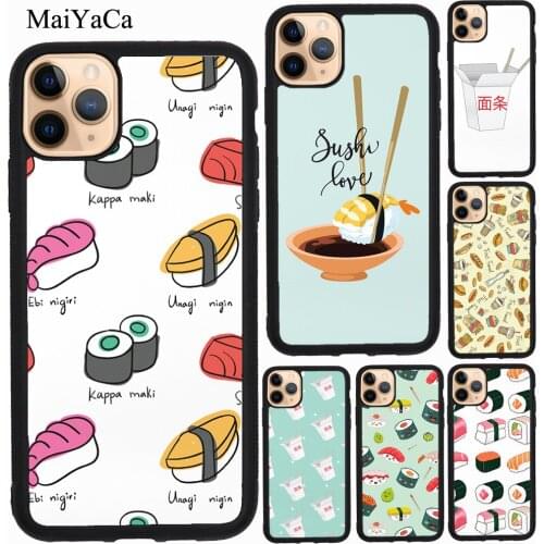 MaiYaCa FAST FOOD SUSHI Noodles COLLECTION Case For iPhone 12 Pro Max mini 11 Pro Max XS X XR SE 2020 6S 7 8 Plus Cover