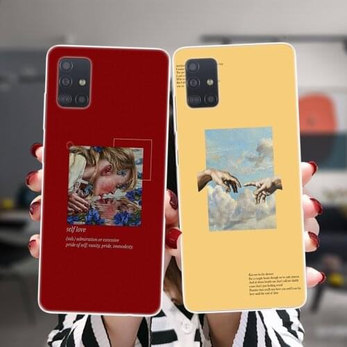 Aesthetic Art Clear Silicone Soft Case For Samsung A52 A72 A51 A71 A50 A70 A02 A12 A42 A32 A31 A21S A41 A20 A30 A40 A11 Cover