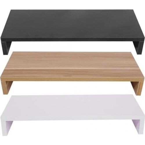 Storage Table TV Wooden Stand LED LCD TV Computer Monitor Riser Desktop Organizer Display Bracket Rack 3 Colors Coffee Table