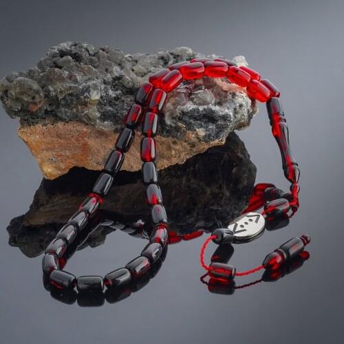 Guaranteed Master Made Rope Tassels Amber Stone 33 Lü Rosary