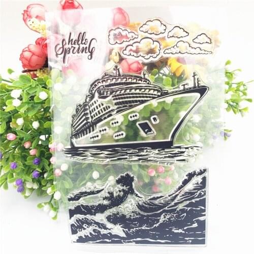 Hot selling Cruise ship alphabet transparent clear stamp / silicone seal roller stamp DIY scrapbook album / card production