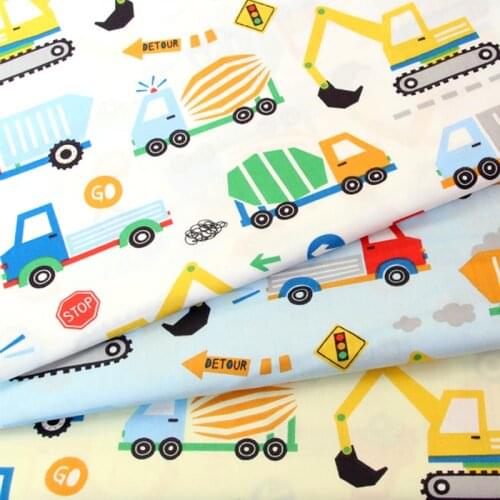 Baby boy Cars Printed Cotton Patchwork fabric for DIY bedding cloth quilting fabrics