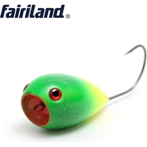 Fairiland 1PCS Popper Lure 80mm/3.15in 13.2g/0.47oz Topwater Artificial Hard Bait Fishing Lures Crank bait 6/0 Single Hooks