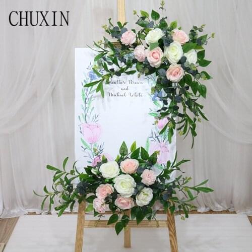 Artificia Flower Wedding Welcome Card Home Decor Door Wall Decoration Wreath Birthday Exhibition Hall Arch Road Lead