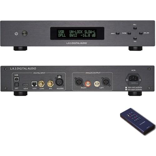 L.K.S MH-DA004 Flagship Dual ES9038pro DAC USB DSD Femto Clock XLR PCM and DSD decoding USB/Optical/I2S/AES/EBU
