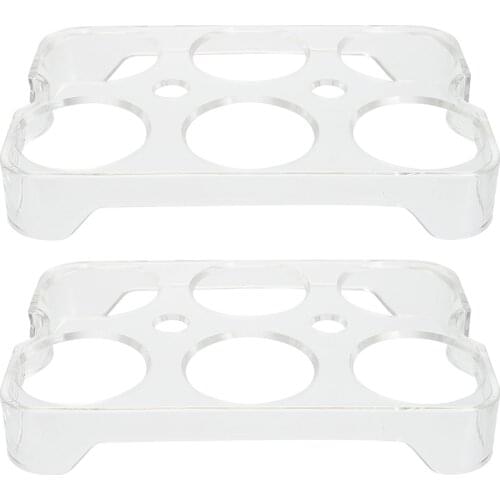 2pcs 6 Grids Refrigerator Egg Tray Practical Egg Storage Box Durable Egg Storage Container Kitchen Tools
