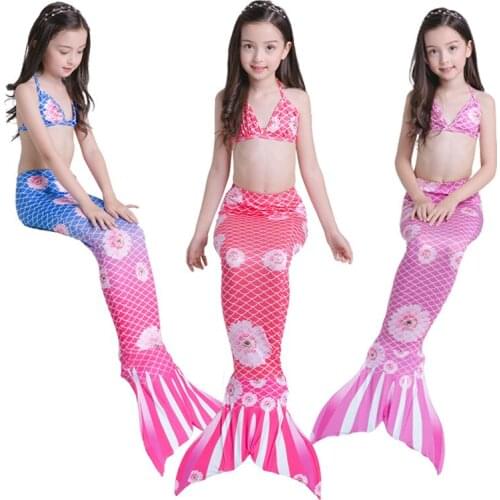 DUOJIAOYAN Girls Costume Set Anime Swimsuit Child Mermaid Tails for Swimming Party Cosplay Mermaid Costume Swimwear