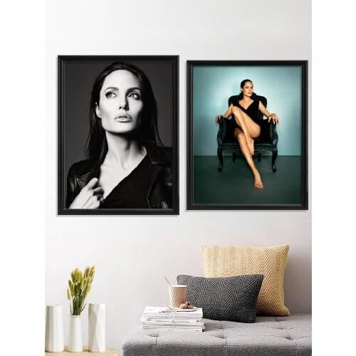Angelina Jolie Beauty Sexy lovely Shapely dress bikini Pure HD Seductive shapely Poster Decor Prints Gift Art Silk Room Home