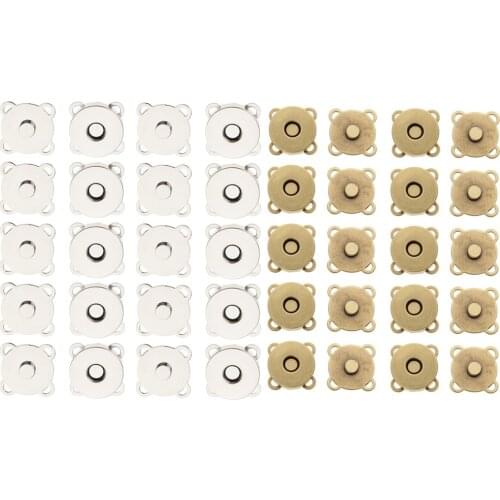 Set of 20 18mm Magnetic Purse Quincunx Snaps For Clasps Wallet Bags Handbag