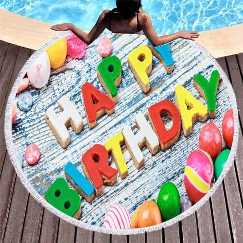 Delicious cake blanket birthday gift blanket for kids family trip happy birthday sherpa beach blanket 150x150cm