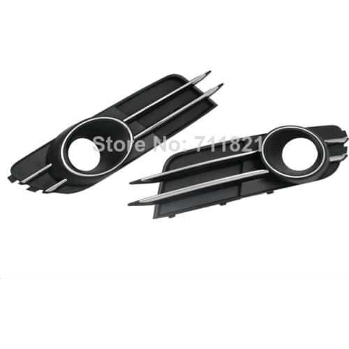 Front Fog Light Grille with Cutout For Audi A6 C7 2012-2014