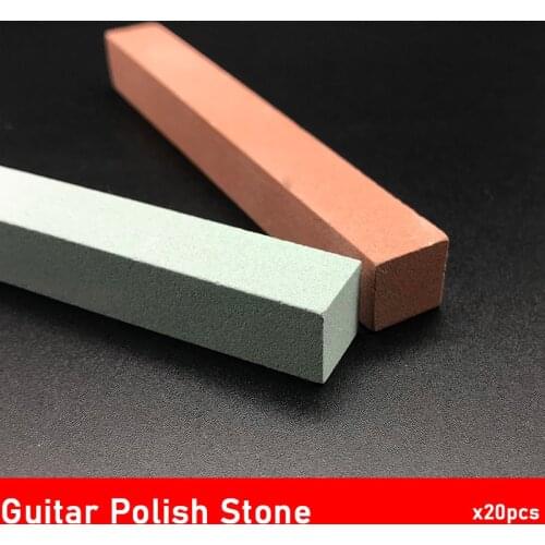 20pcs Guitar Neck Fingerboard Fret Polishing Stone Guitar Polishing Tools Guitar Fret Wire Sanding Stone