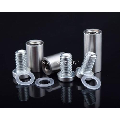 Stainless Steel Hollow Advertisement Fixing Screws Size:19*150mm Glass Standoff Pin Fastener 200pcs KF750
