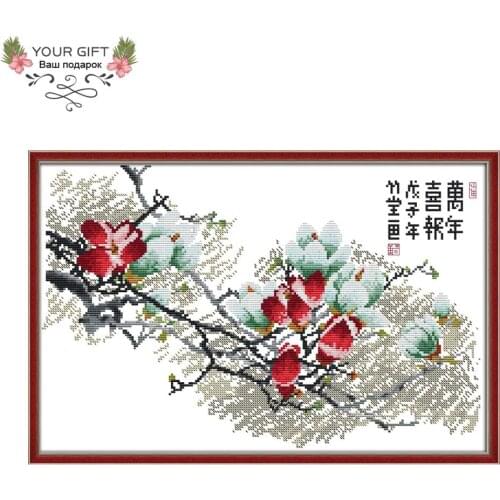 Joy Sunday Blessing Home Decor Z626 14CT 11CT Counted Stamped Flowers Needlework Needlepoint Embroidery DIY Cross Stitch kit