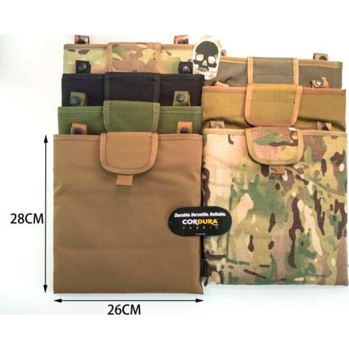 Outdoor Multipurpose Foldable Dump Pouch Tactical Vest Molle Attachment Pouch Storage Bag Cordura DuPont fabric