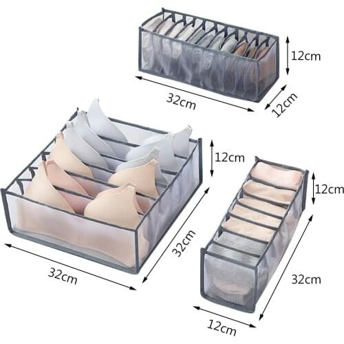 Underwear Storage Box with Compartments Socks Bra Underpants Organizer Drawers Divider Box Storage Box Cabinet Drawer Divider