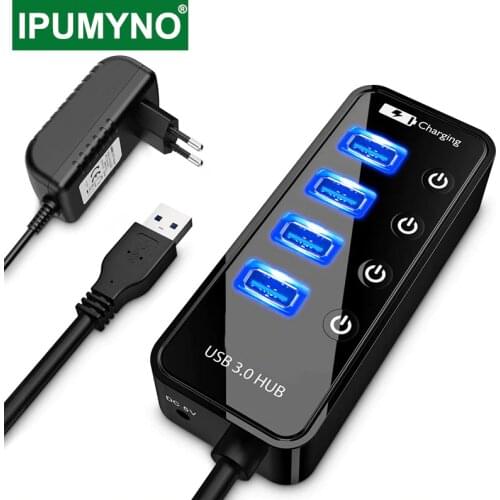 USB 3.0 HUB Charger Multi 4 7 Port For Ipad MacBook Air Pro Computer Pc Laptop Accessories With Power Adapter Usb Otg Adaptador