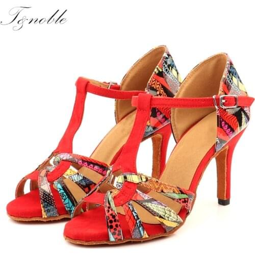 2021 Spring Summer Style Salsa Bachata Dance Shoes Girls Halloween Skull Latin Dance Boot 9cm Heel Women Latin Dance Shoes