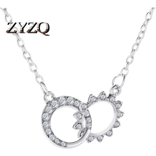 ZYZQ Creative Double Ring Clavicle Chain Temperament Wild Gear Neck Chain Party Accessories