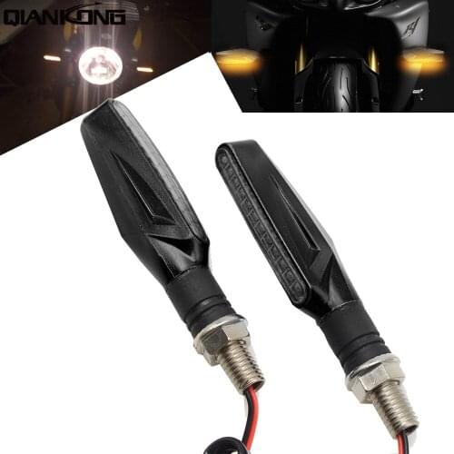 1Pair Motor LED Turn Signal Indicators Light Universal Flashing Motorbike Amber for honda CRF1000L AFRICA TWIN XL600LMF XADV 750