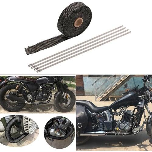 5m High Quality Heat Isolation Pipe Wrap Heat Isolation Cloth Black Good Heat Isolation For Motorcycle DIY Practical Convenient