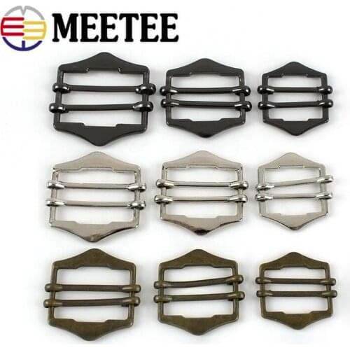 5pcs 20/25/30mm Double Metal Buckles for Backpack Webbing Fashion Adjustable Bag Buckle Clasps Pin Buckle DIY Crafts