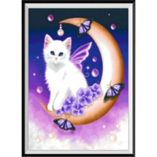 5D DIY Diamond Painting Animal Mosaic Cat Cross Stitch Mosaic Home Decoration Wall Sticker