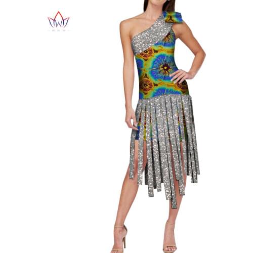 African Dress Casual Sexy Short Ladies Dresses Africa Traditional Floral Print Mini Clothing for Women Dashiki Party Wear wy8734