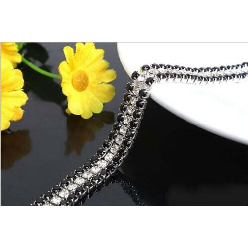 Free Shipping 5 yards Crystal Rhinestone Trim, Rhinestone Applique, Bridal Applique,Wedding Applique,Rhinestone Chain TONG108