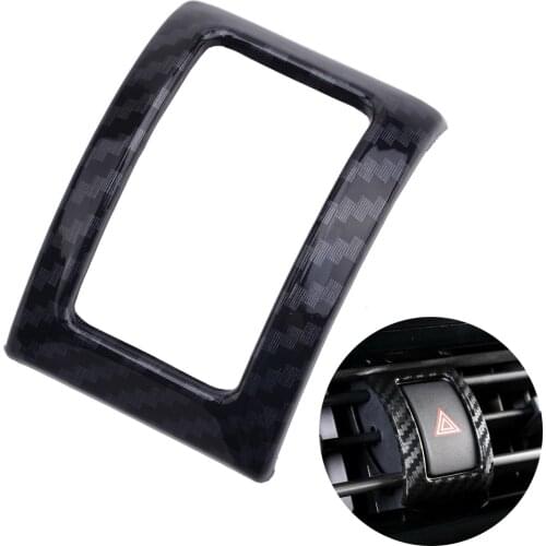 Beler Black Plastic Car Emergency Light Lamp Switch Button Cover Trim Frame Fit For Toyota C-HR CHR 2016 2017 2018 2019