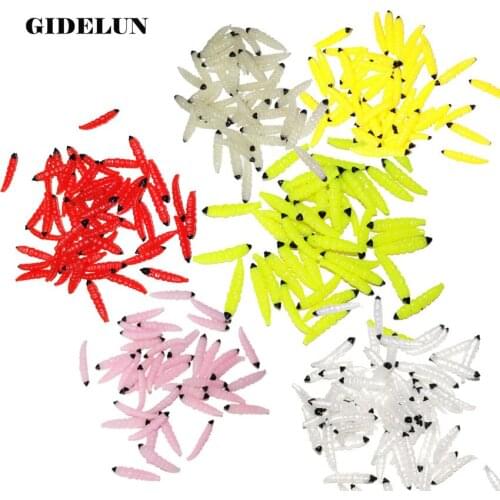 Hot Sale 3cm/0.4g 30pcs/bag maggot fishing soft bait isca artificial fishing lure worm lure fishing wobblers crank bait